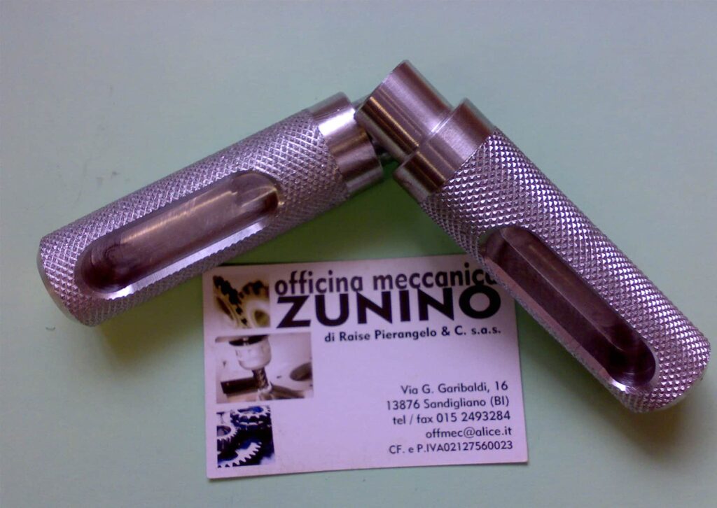 Pedaline moto in alluminio officina meccanica zunino